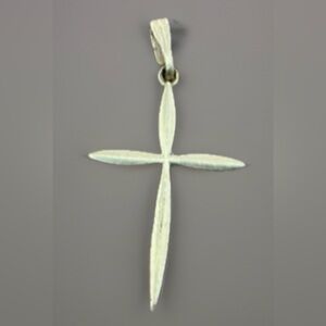 Simple Gold Cross 1-20-12k-GF CP  Vintage One Inch Long Pendant Only Eloquent